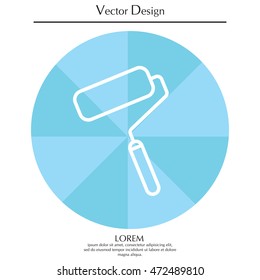 Paint roller icon. Paintbrus sign. 