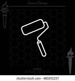 Paint roller icon. Paintbrus sign. 