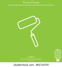 Paint roller icon. Paintbrus sign. 