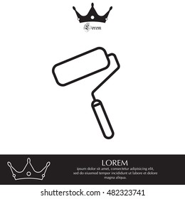 Paint roller icon. Paintbrus sign. 
