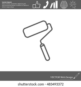 Paint roller icon. Paintbrus sign. 