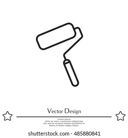 Paint roller icon. Paintbrus sign. 