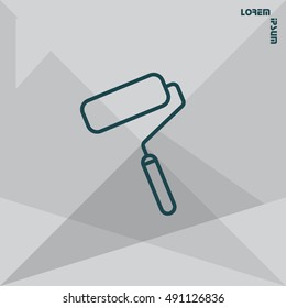 Paint roller icon. Paintbrus sign. 