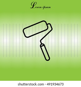 Paint roller icon. Paintbrus sign. 