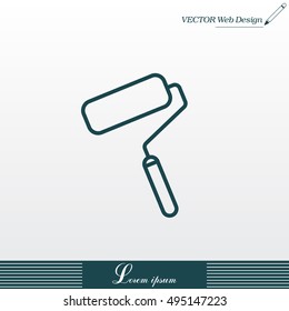 Paint roller icon. Paintbrus sign. 