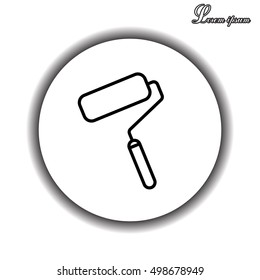 Paint roller icon. Paintbrus sign. 
