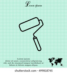 Paint roller icon. Paintbrus sign. 
