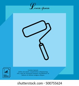 Paint roller icon. Paintbrus sign. 