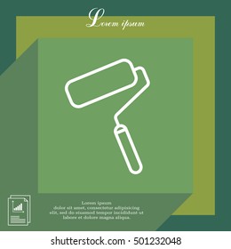 Paint roller icon. Paintbrus sign. 