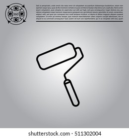 Paint roller icon. Paintbrus sign. 