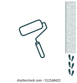 Paint roller icon. Paintbrus sign. 