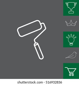 Paint roller icon. Paintbrus sign. 