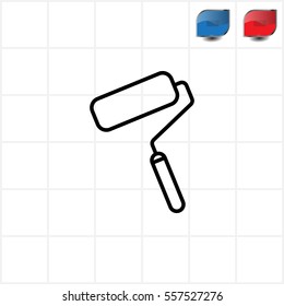 Paint roller icon. Paintbrus sign. 