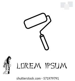 Paint roller icon. Paintbrus sign. 