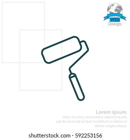 Paint roller icon. Paintbrus sign. 