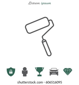 Paint roller icon. Paintbrus sign. 