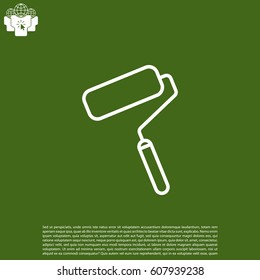 Paint roller icon. Paintbrus sign. 