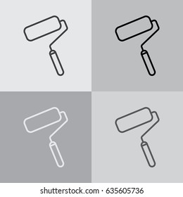 Paint roller icon. Paintbrus sign. 