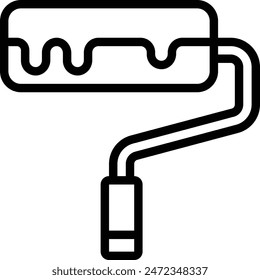 paint roller icon. roller painting icon