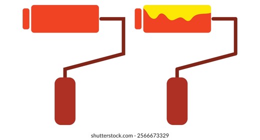 Paint roller icon. Painting icon set. Containing paint, artwork, paintbrush, artist, museum, painter, art gallery, paint stroke and more. Solid vector icons collection. Design ep 10