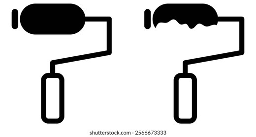 Paint roller icon. Painting icon set. Containing paint, artwork, paintbrush, artist, museum, painter, art gallery, paint stroke and more. Solid vector icons collection. Design ep 10