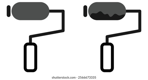 Paint roller icon. Painting icon set. Containing paint, artwork, paintbrush, artist, museum, painter, art gallery, paint stroke and more. Solid vector icons collection. Design ep 10