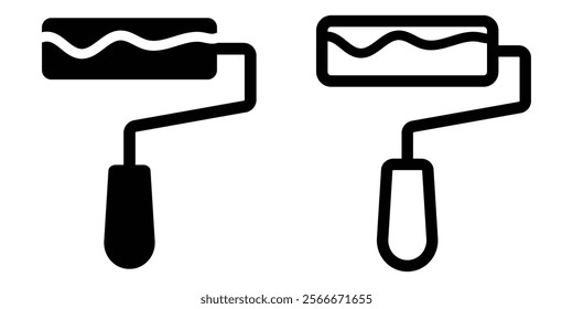 Paint roller icon. Painting tools sign isolated on white background. Painter work tool symbol. Roller brush for Working tools, Paint Roller Icon for website design. Design eps 10