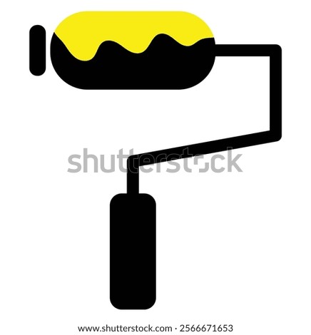Paint roller icon. Painting tools sign isolated on white background. Painter work tool symbol. Roller brush for Working tools, Paint Roller Icon for website design. Design eps 10