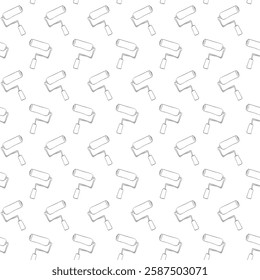 paint roller icon seamless pattern. Vector graphic line illustration on transparent background 
 - Powered by Shutterstock - Get 15% off with code: PIKWIZARD15