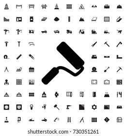 Paint roller icon. set of filled construction icons.