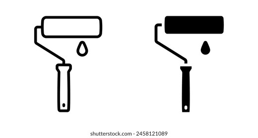 Paint Roller icon set. for mobile concept and web design. vector illustration