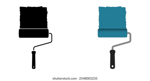 Paint Roller icon set. Paint sign. for mobile concept and web design. vector illustration on white background