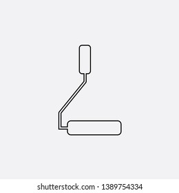 paint roller icon sign signifier vector
