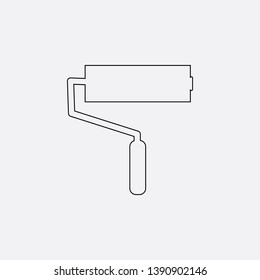 paint roller icon sign signifier vector