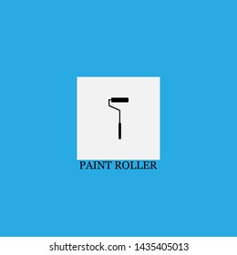 paint roller icon sign signifier vector