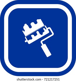 Paint Roller icon , sign Square with rounded corners