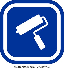 Paint roller icon , sign Square with rounded corners
