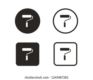 Paint roller icon sign symbol