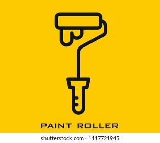 Paint roller icon signs