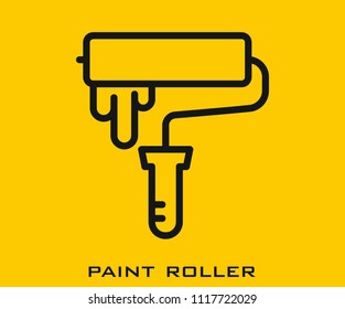 Paint roller icon signs