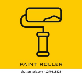 Paint roller icon signs