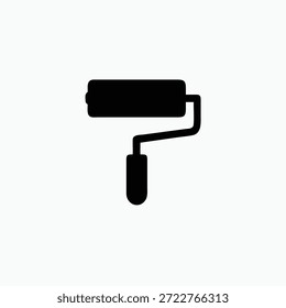 paint roller icon silhoutte vector templat