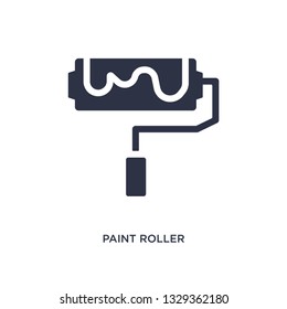 paint roller icon. Simple element illustration from construction tools concept. paint roller editable symbol design on white background. Can be use for web and mobile.