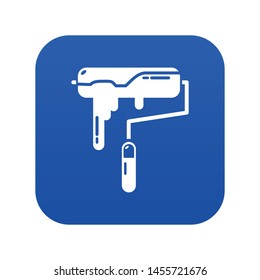 Paint roller icon. Simple illustration of paint roller vector icon for web