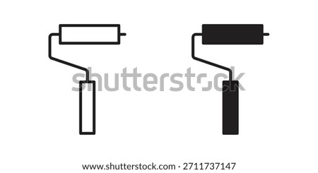 Paint roller icon in simple modern vector format. EPS icon pack