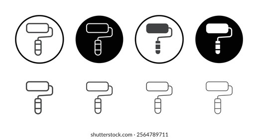 Paint roller icon simple vector symbol