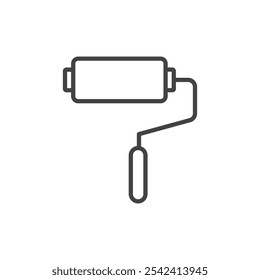 Paint roller icon Symbol mark in filled style