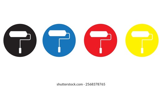 Paint roller icon symbol. Paintbrush roller color. Paint brush sign. design eps 10 