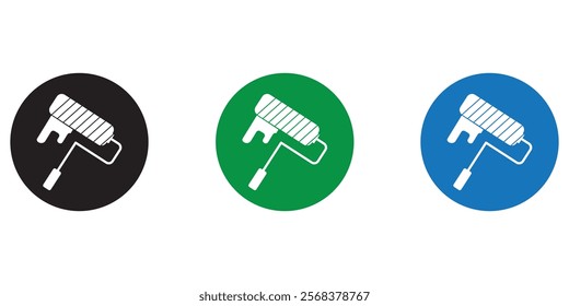 Paint roller icon symbol. Paintbrush roller color. Paint brush sign. design eps 10 