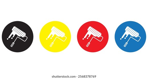 Paint roller icon symbol. Paintbrush roller color. Paint brush sign. design eps 10 